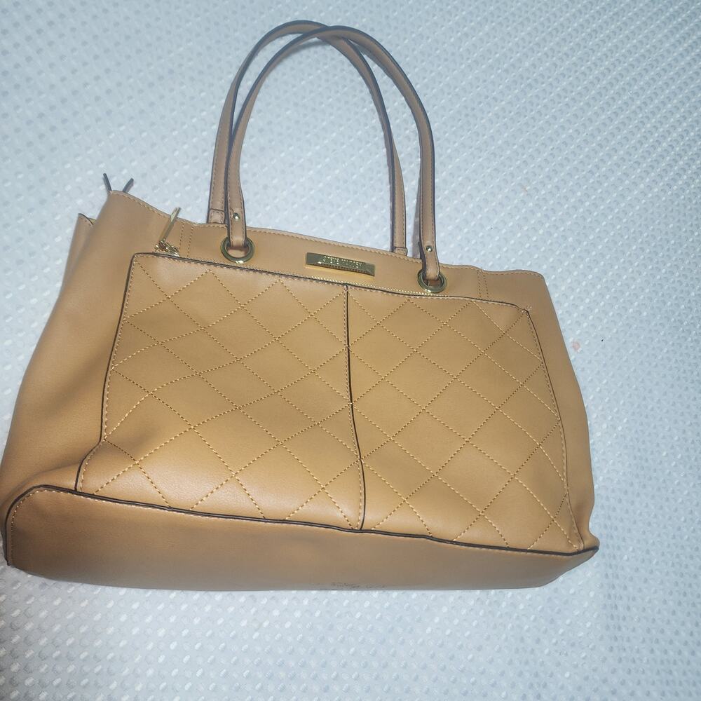 STEVE MADDEN EUC XL BUSINESS FAUX LEATHER TOTE BAG CROSSBODY STRAP INCLUDED